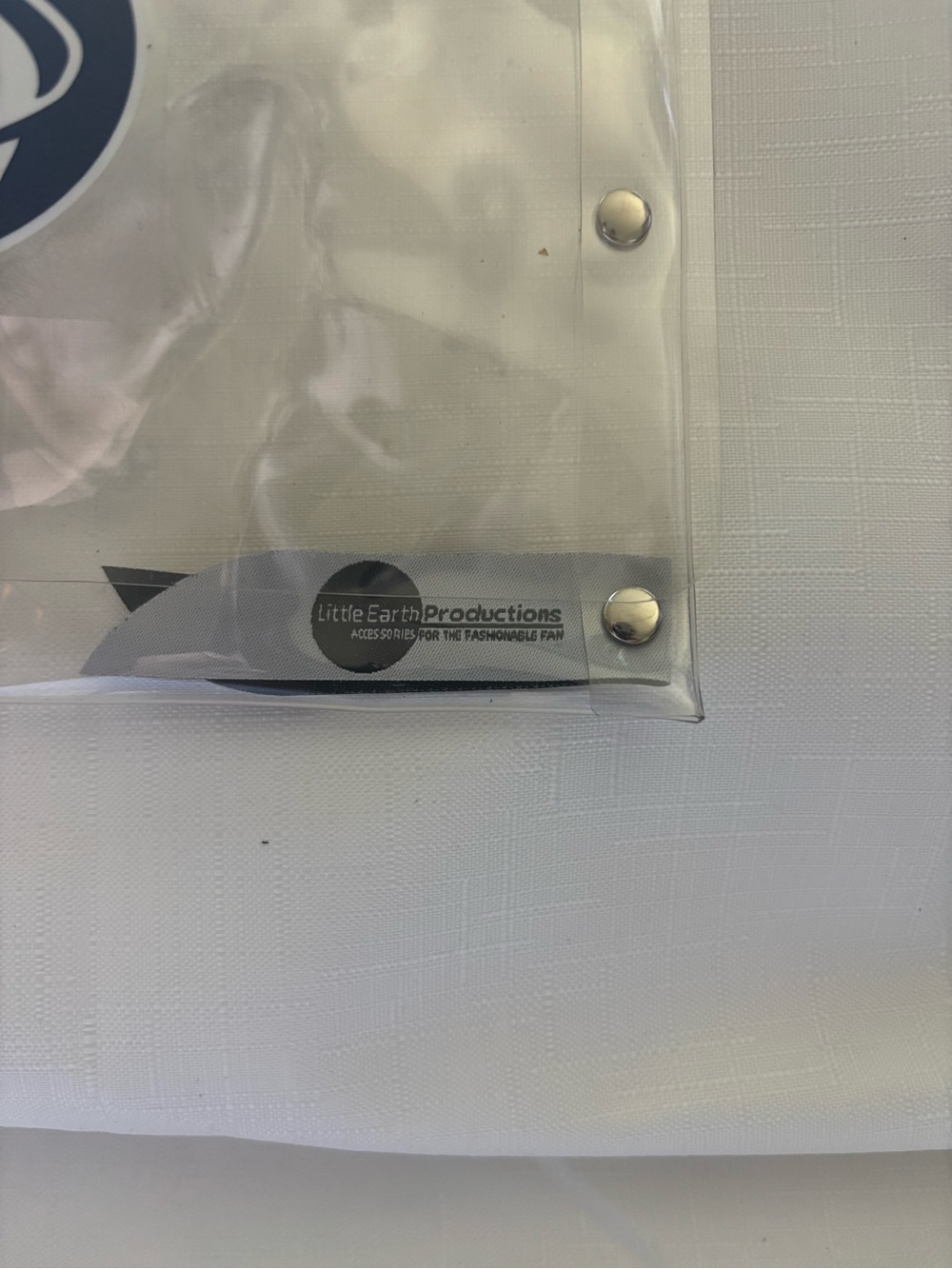Clear Crossbody Bag with Navy Logo Accent - Picture 2 of 5